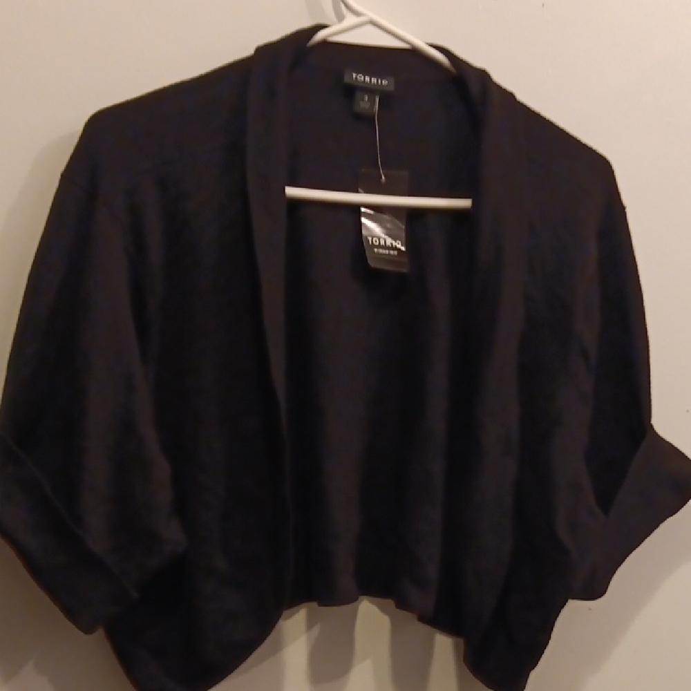 Torrid Black Open-Front Shrug